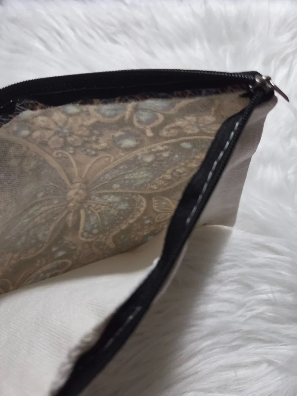 Butterfly Canvas Zipper Pouch